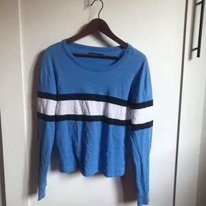 Abercrombie Blue Striped Long Sleeve Top